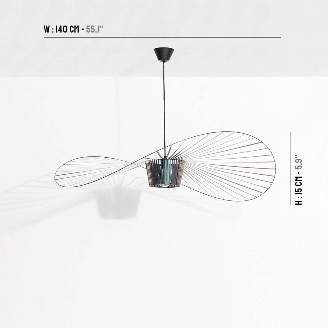 Lampa wisząca wielokolorowa/czarna Vertigo Beetle Medium Petite Friture śr. 140 cm