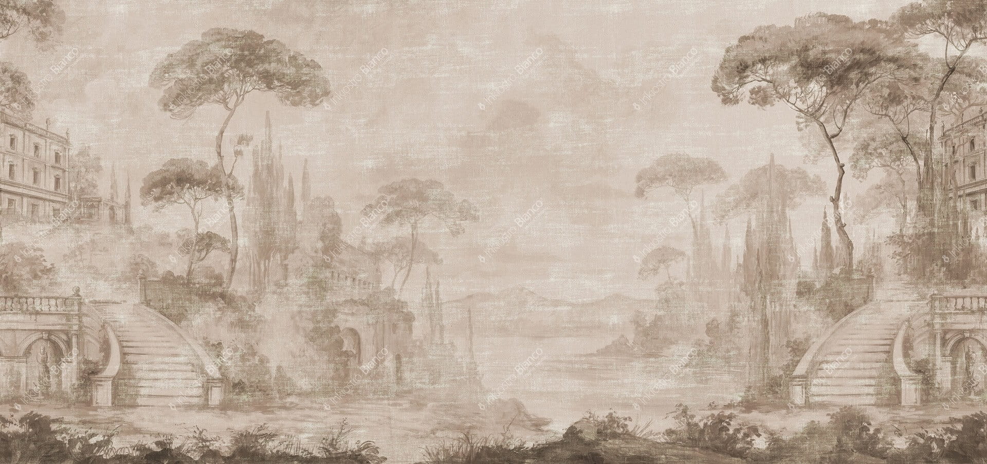 Fototapeta architektura i roślinność Inkiostro Bianco LAGO DI GARDA INKRANA2302 Viaggio in Italia