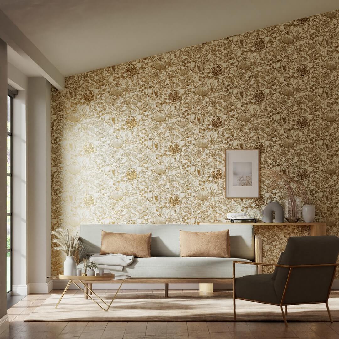 Tapeta botaniczna w owoce Harlequin 112925 Melograno Colour III
