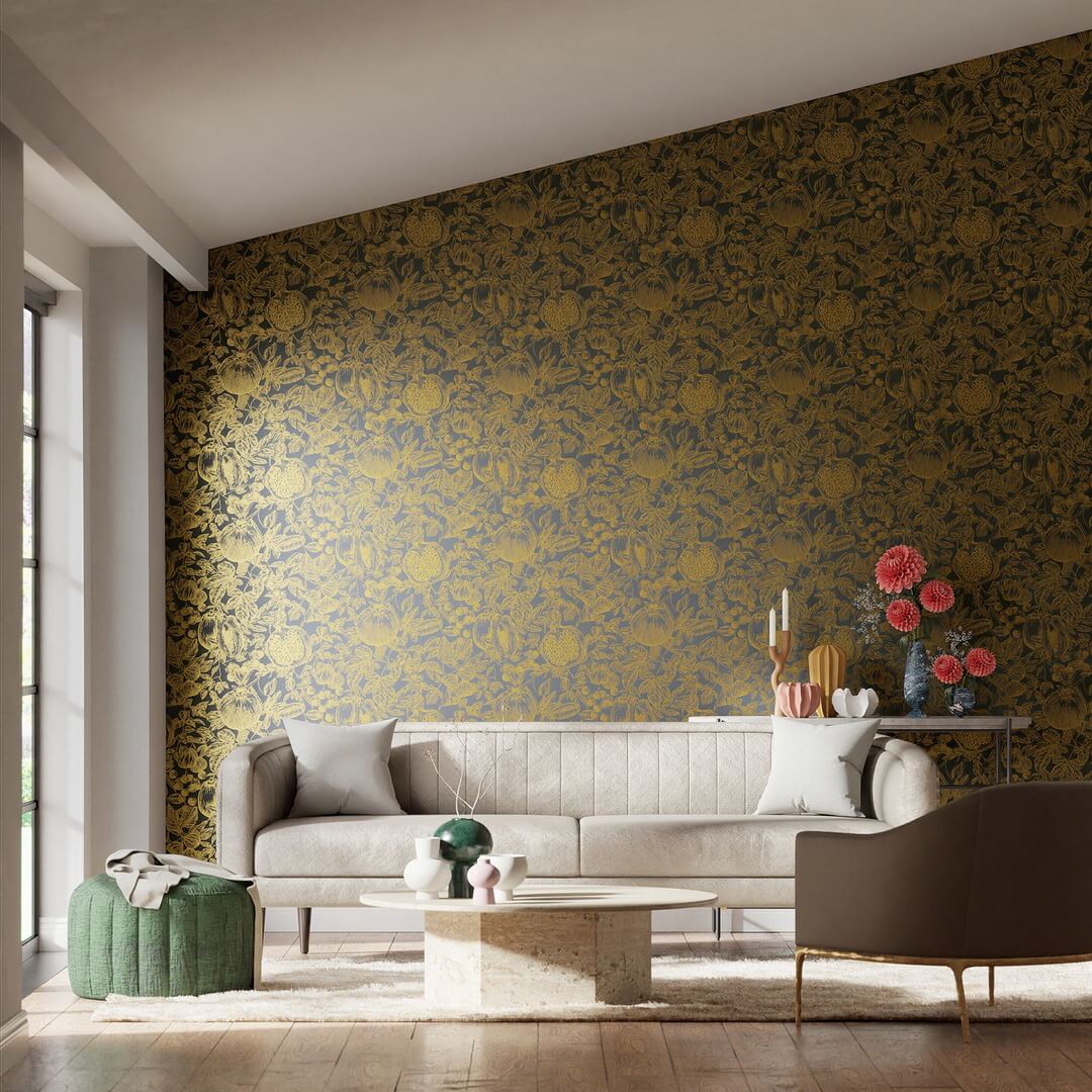 Tapeta botaniczna w owoce Harlequin 112926 Melograno Colour III