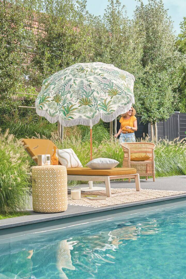 Tkanina zewnętrzna geometryczna Camengo 49030220 Embiez Porquerolles