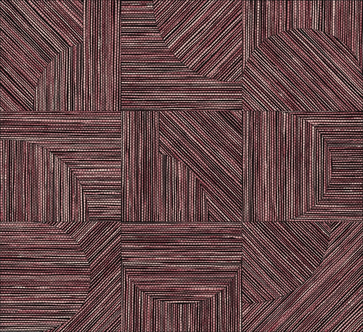 Tapeta geometryczna asymetryczna plecionka Arte Splice 24080 Tangram Essentials