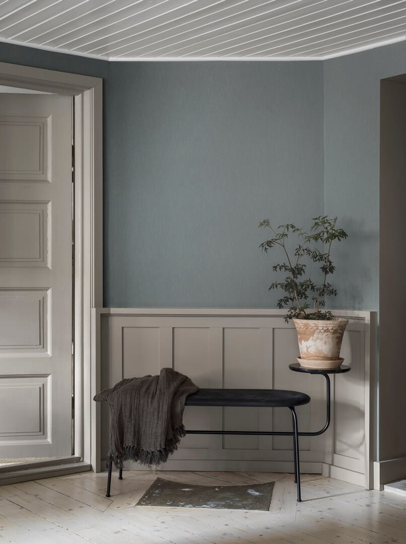 Tapeta jednokolorowa Boras Tapeter Dusty Denim 4330 Linen II