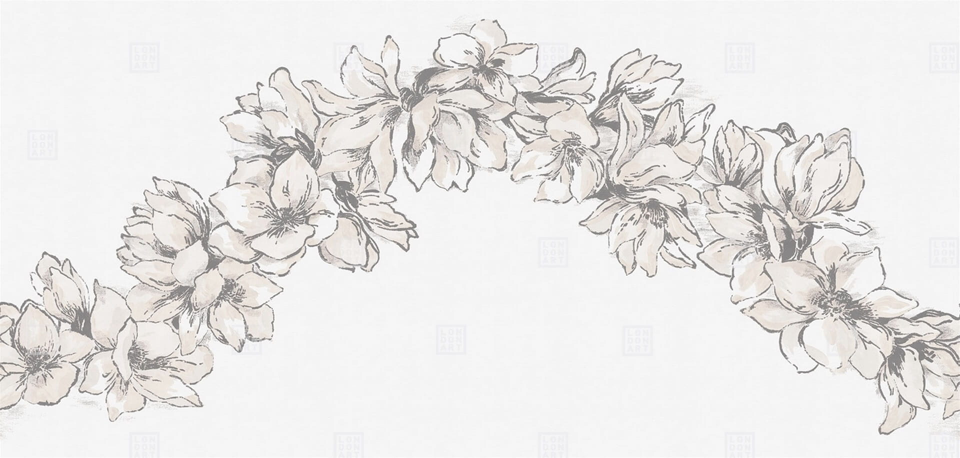 Fototapeta kwiatowa girlanda London Art 12LT-03 Lilith Exclusive Wallpaper 2022 Iconic Re-Edition