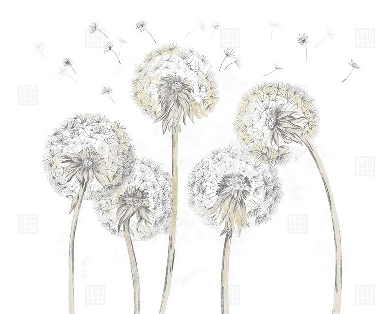 Fototapeta kwiaty dmuchawce London Art 12SD-03 Snapdragons Exclusive Wallpaper 2022 Iconic Re-Edition