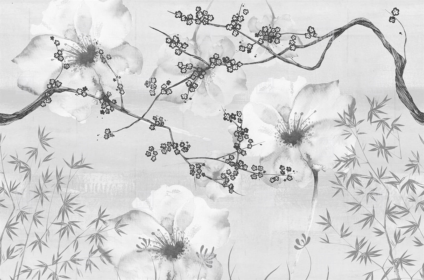 Fototapeta kwiaty kwitnącej wiśni London Art 16079-05 Better Days Exclusive Wallpaper 2022 Iconic Re-Edition