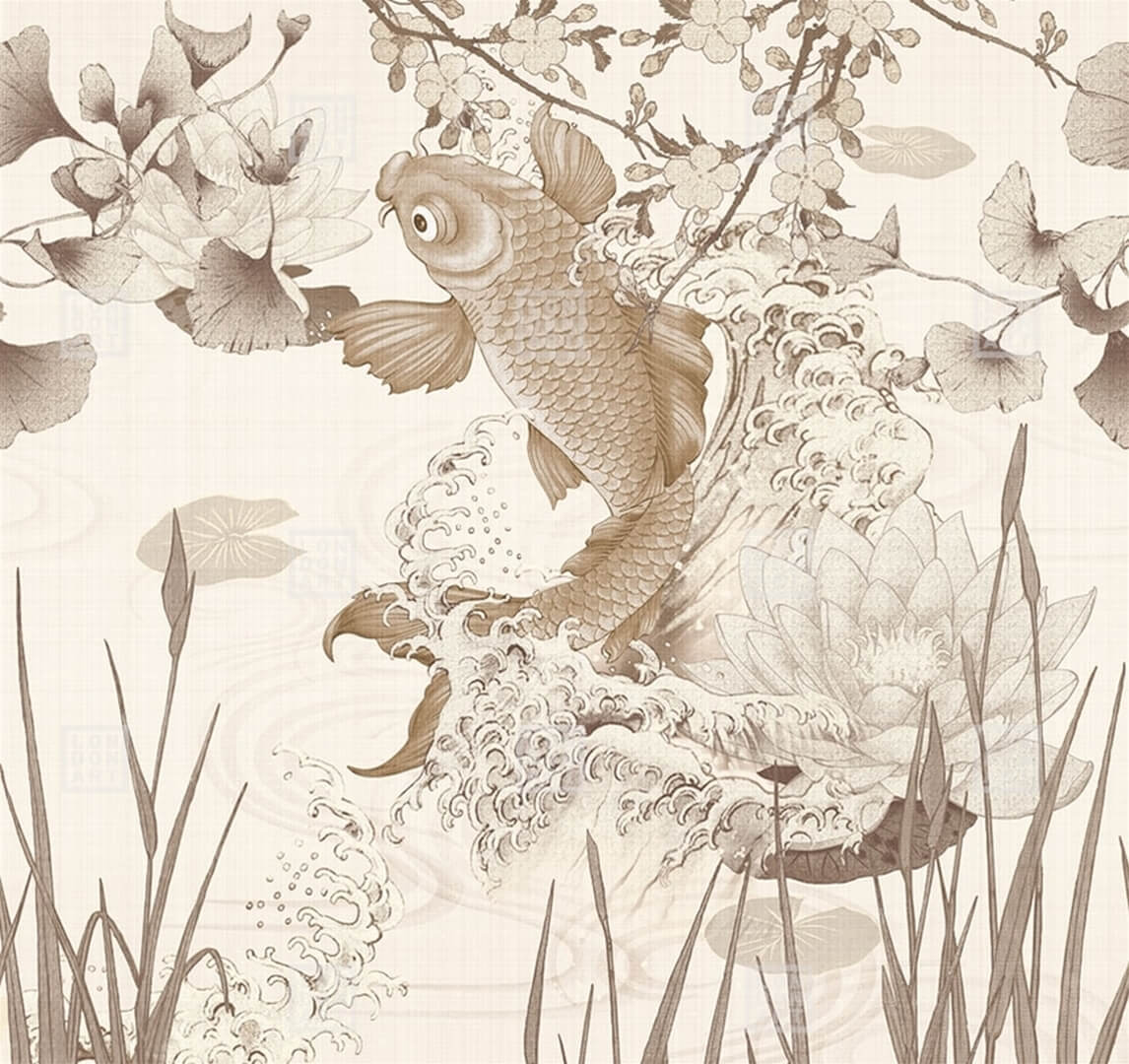 Fototapeta ryba koi London Art 17018-08 Koi Exclusive Wallpaper 2022 Iconic Re-Edition