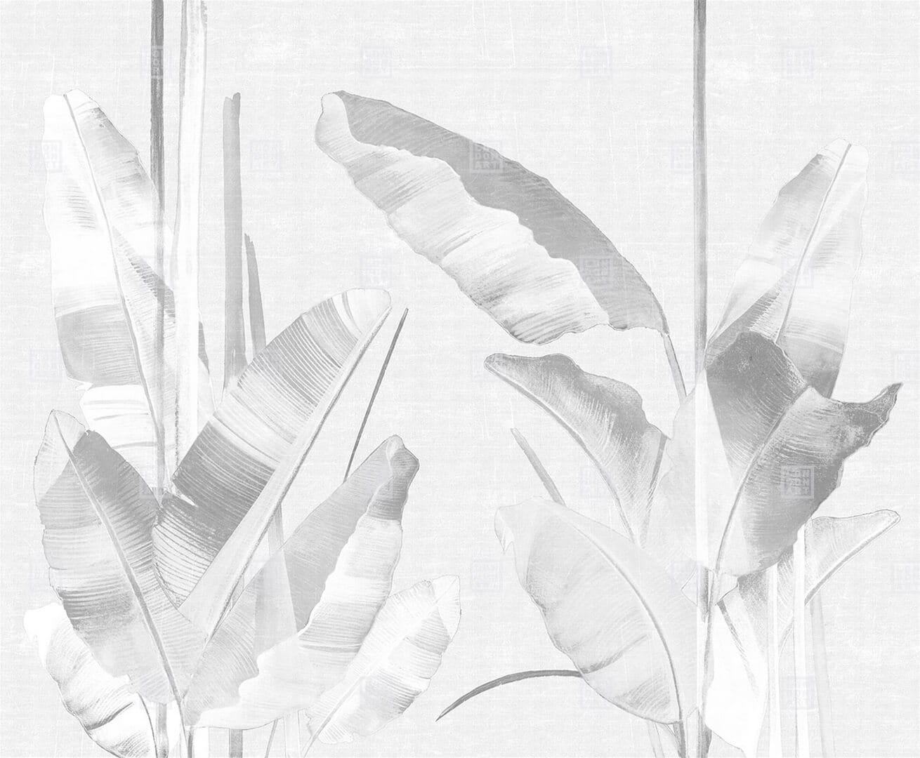 Fototapeta liście bananowca London Art 17027-05 Feuilles Exclusive Wallpaper 2022 Iconic Re-Edition