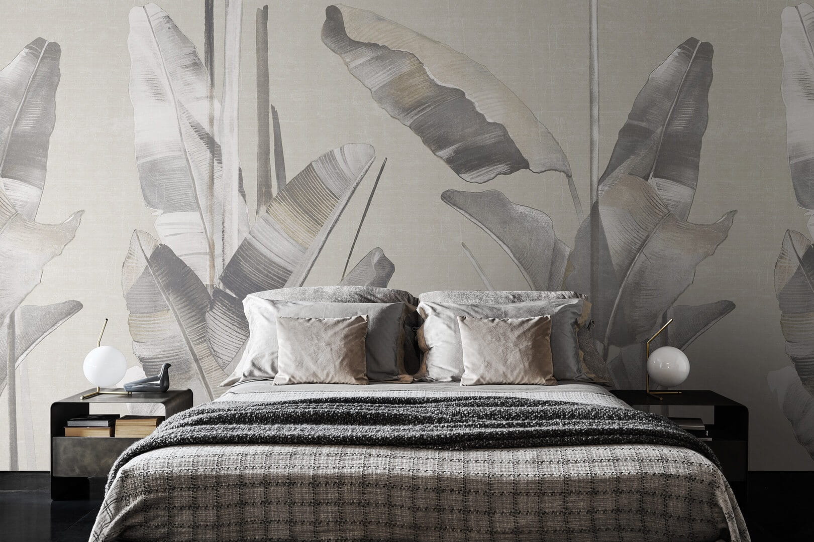 Fototapeta liście bananowca London Art 17027-05 Feuilles Exclusive Wallpaper 2022 Iconic Re-Edition
