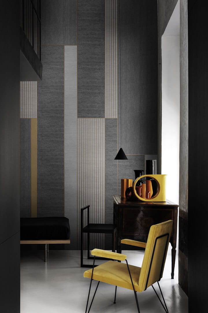 Fototapeta geometryczna w linie London Art 18009-07 Dynasty Exclusive Wallpaper 2022 Iconic Re-Edition