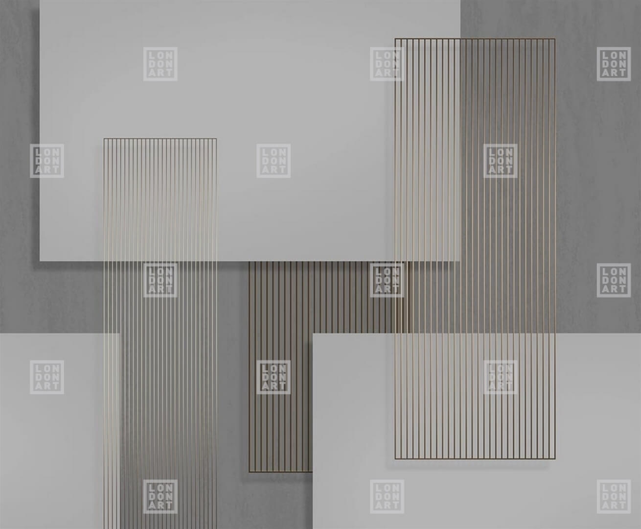 Fototapeta geometryczna 3D London Art 19030-04 Layers Exclusive Wallpaper 2022 Iconic Re-Edition