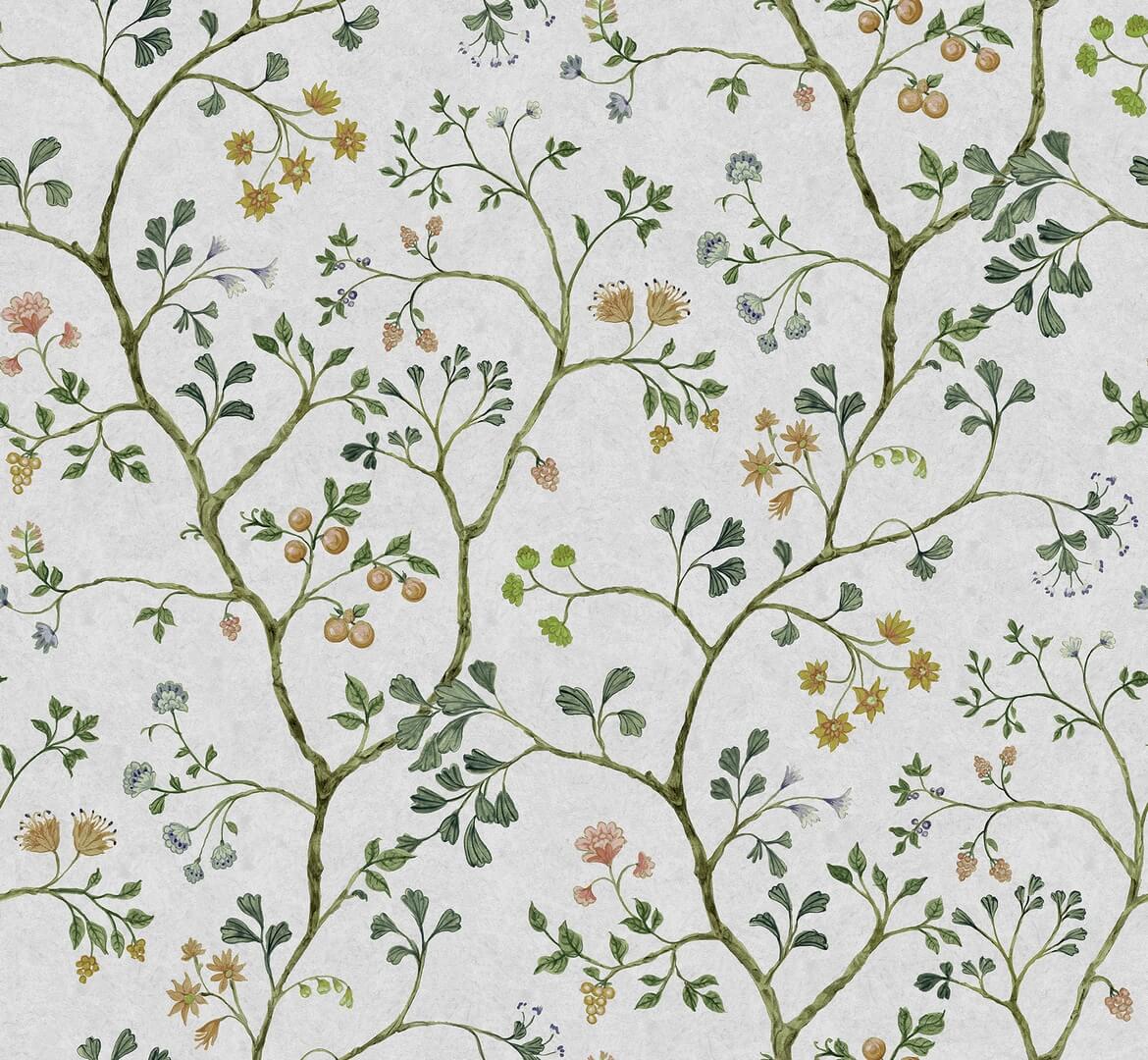 Fototapeta roślinna Rebel Walls R19234 Song Tree Pearl Vintage Brocade