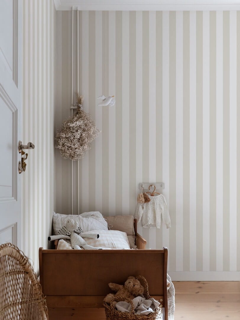 Tapeta paski Sandberg S10198 Sam Linen Villa Dalaro II
