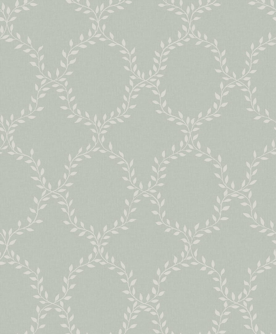 Tapeta roślinny treliaż Sandberg S10201 Wilma Sage Green Villa Dalaro II