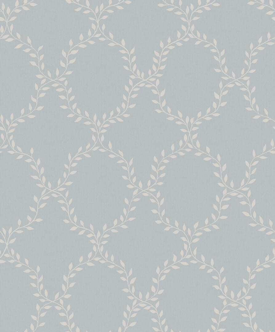 Tapeta roślinny treliaż Sandberg S10202 Wilma Misty Blue Villa Dalaro II