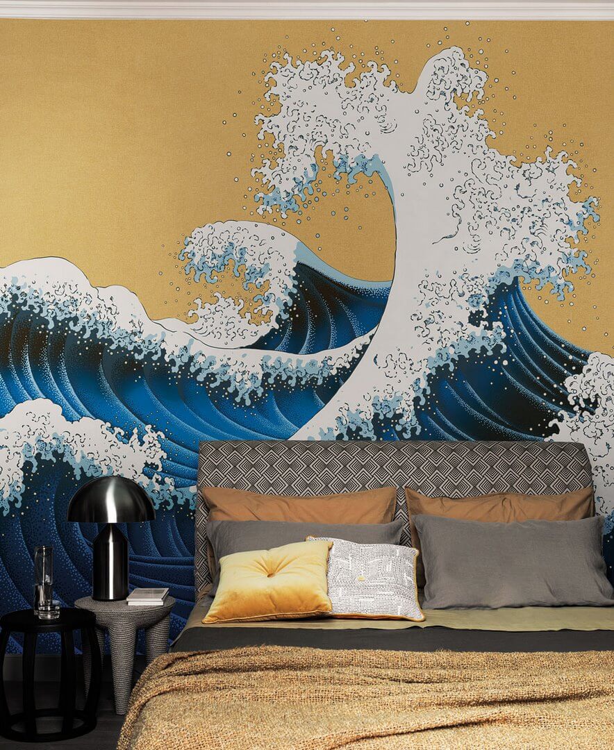 Fototapeta wzburzone fale London Art Furi KMN14 A Tale Books: Kimono