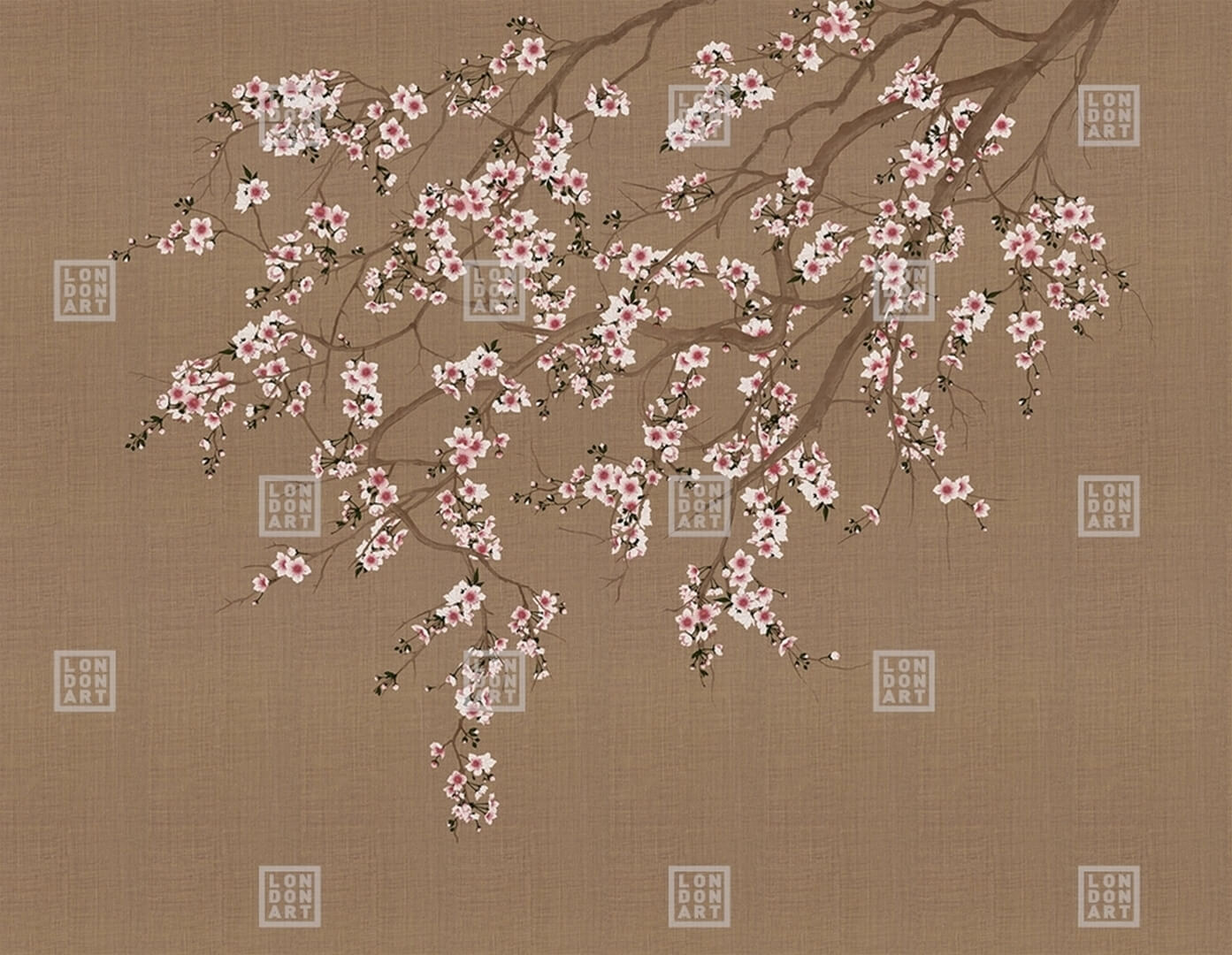 Fototapeta kwiaty kwitnącej wiśni London Art Haori KMN05 B Tale Books: Kimono