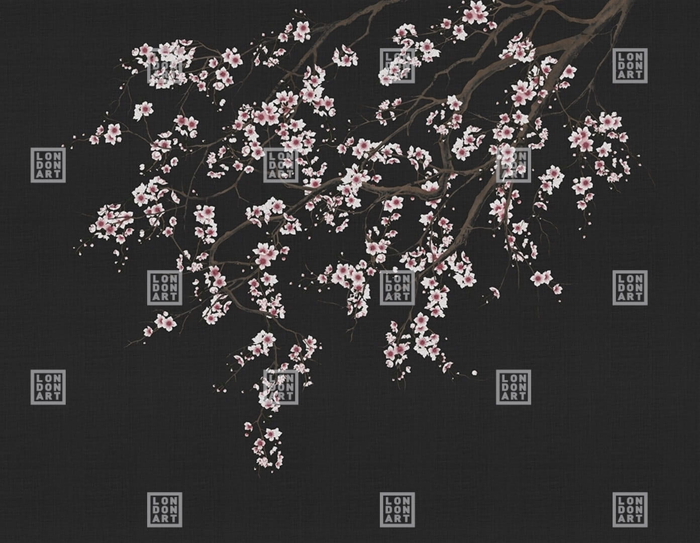 Fototapeta kwiaty kwitnącej wiśni London Art Haori KMN05 C Tale Books: Kimono