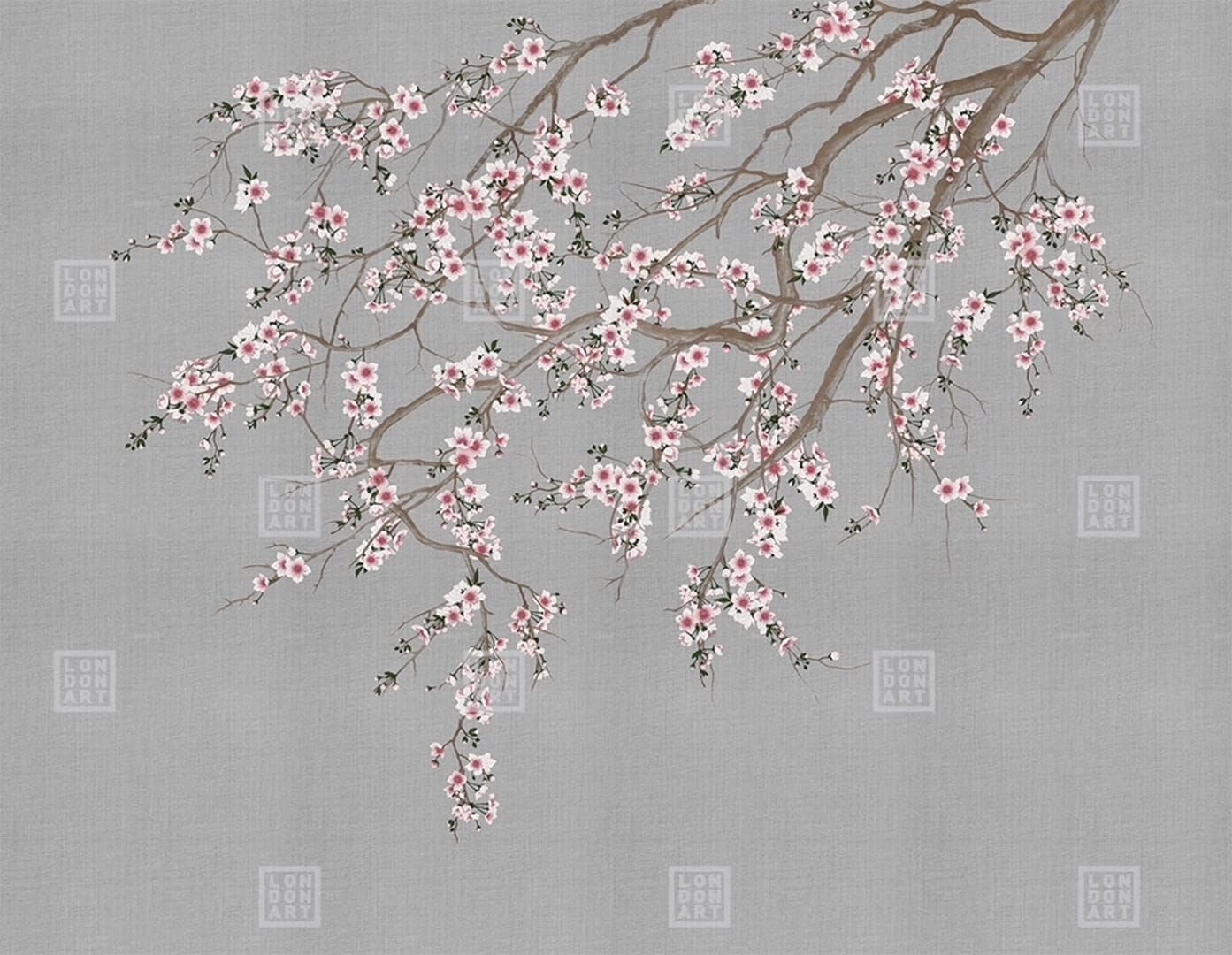 Fototapeta kwiaty kwitnącej wiśni London Art Haori KMN05 D Tale Books: Kimono