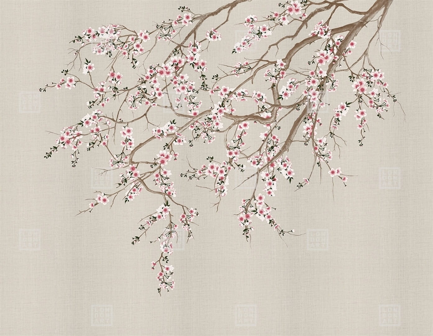 Fototapeta kwiaty kwitnącej wiśni London Art Haori KMN05 E Tale Books: Kimono