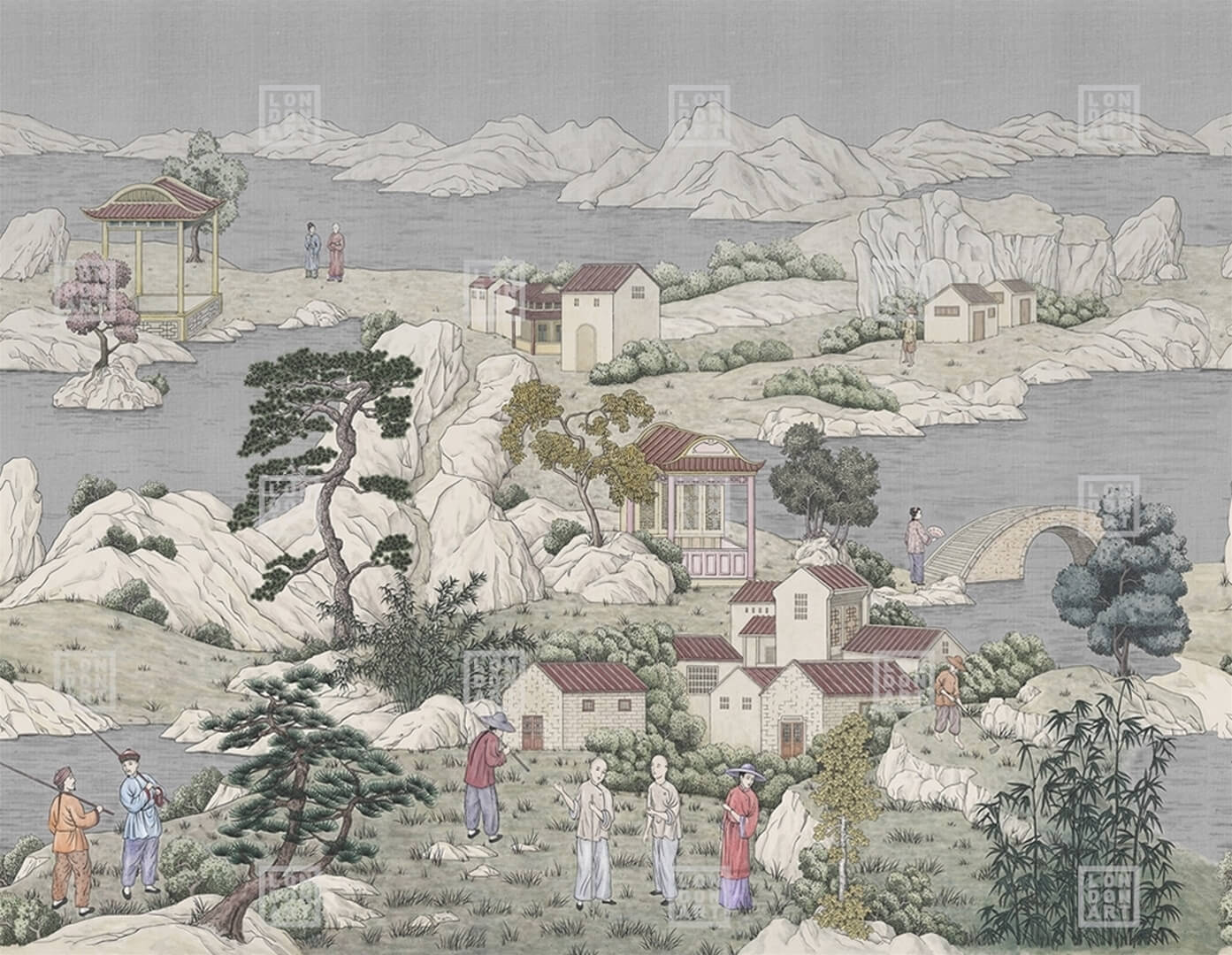 Fototapeta japońskie scenki rodzajowe London Art Okobo KMN17 D Tale Books: Kimono