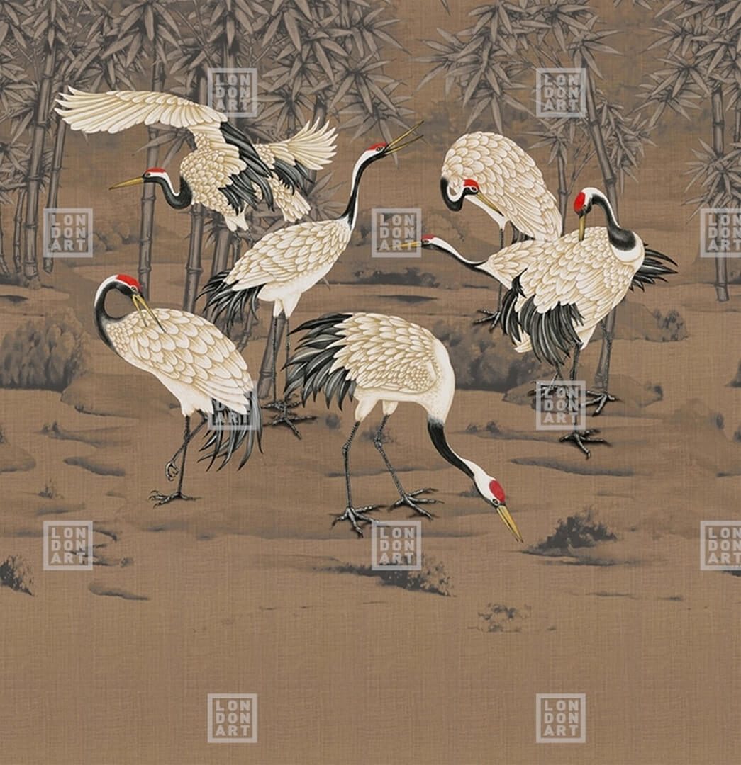 Fototapeta żurawie London Art Tabi KMN03 B Tale Books: Kimono