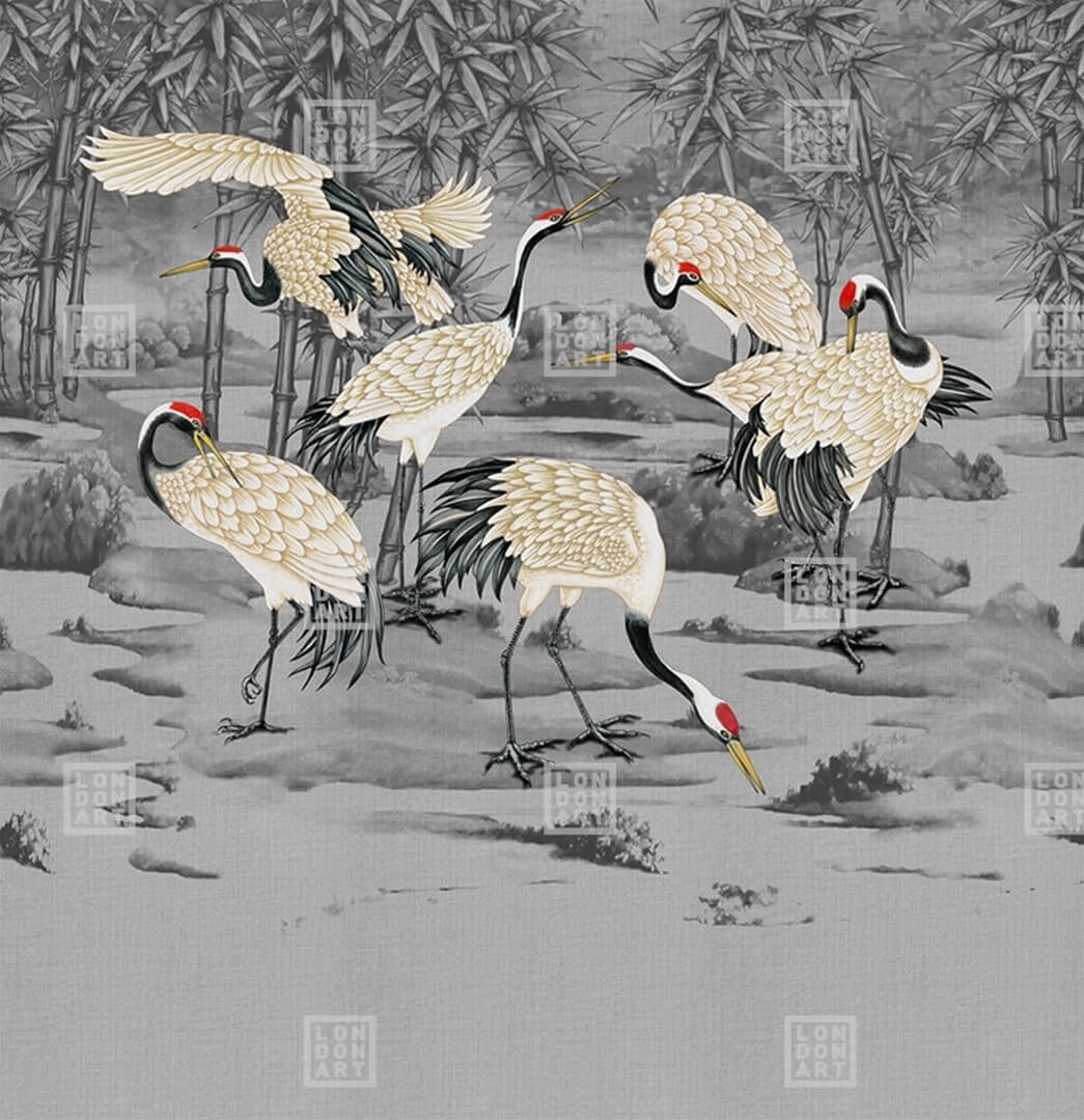 Fototapeta żurawie London Art Tabi KMN03 D Tale Books: Kimono