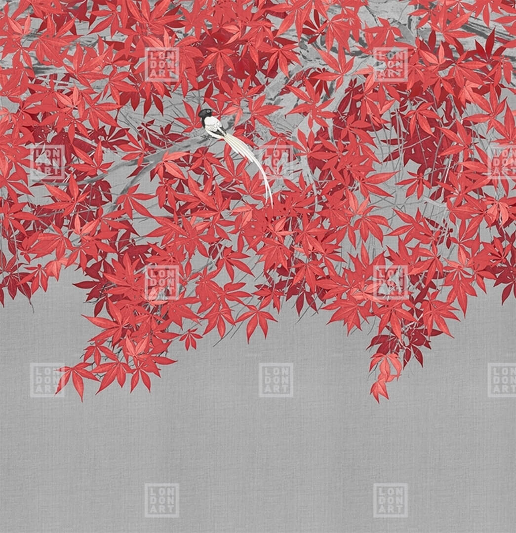 Fototapeta czerwony klon japoński London Art Tsukesage knm20 D Tale Books: Kimono