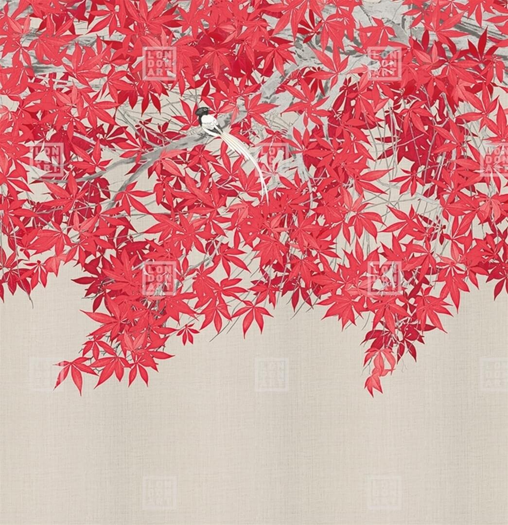 Fototapeta czerwony klon japoński London Art Tsukesage knm20 E Tale Books: Kimono