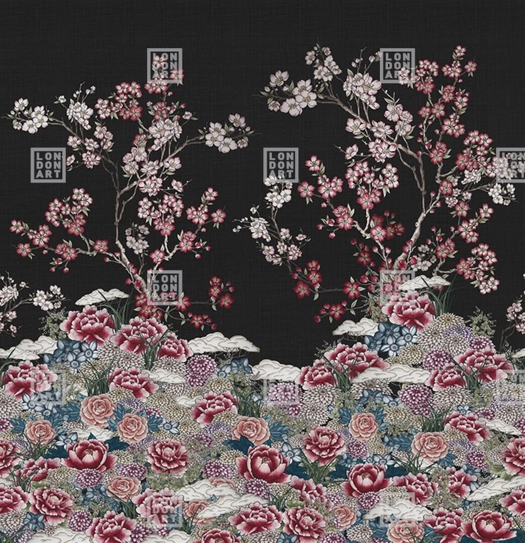 Fototapeta kwiaty London Art Zori KMN01 C Tale Books: Kimono