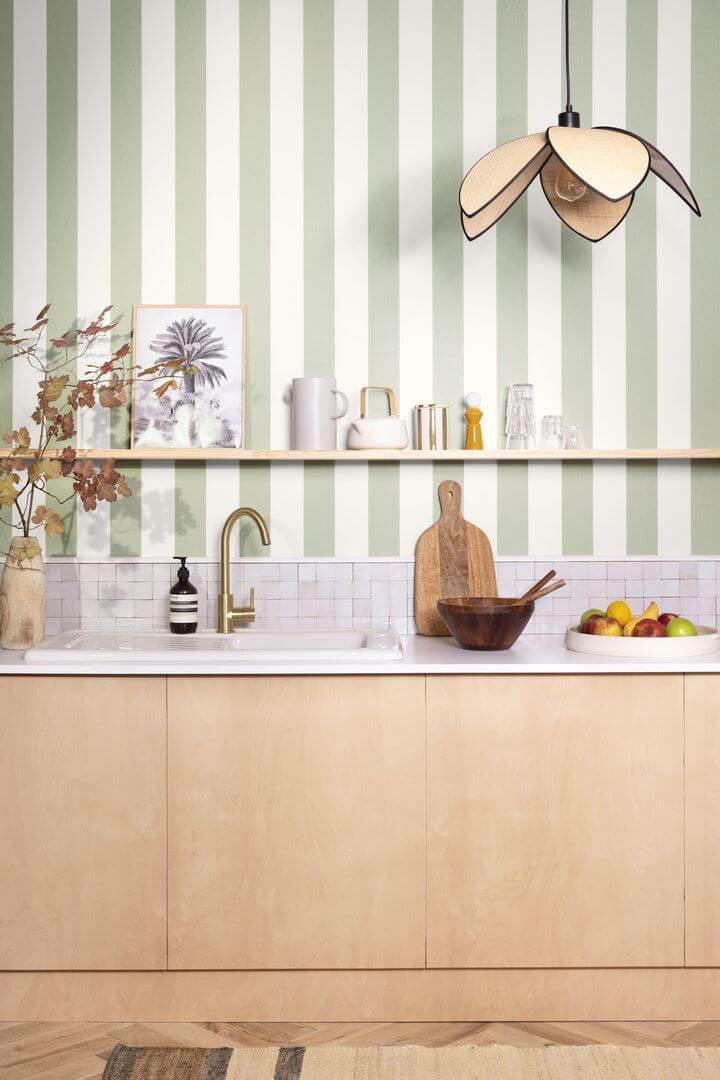 Tapeta paski winylowa Caselio BAI 104042235 Linen Lines Basics