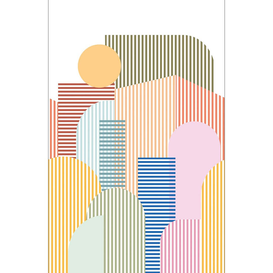 Mural geometryczny Caselio BAI 104053678 Parallele Basics