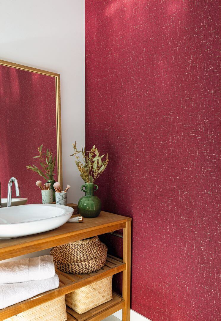 Tapeta płótno z metalicznymi elementami Caselio GAZ 103776552 Uni Metallized Gaze