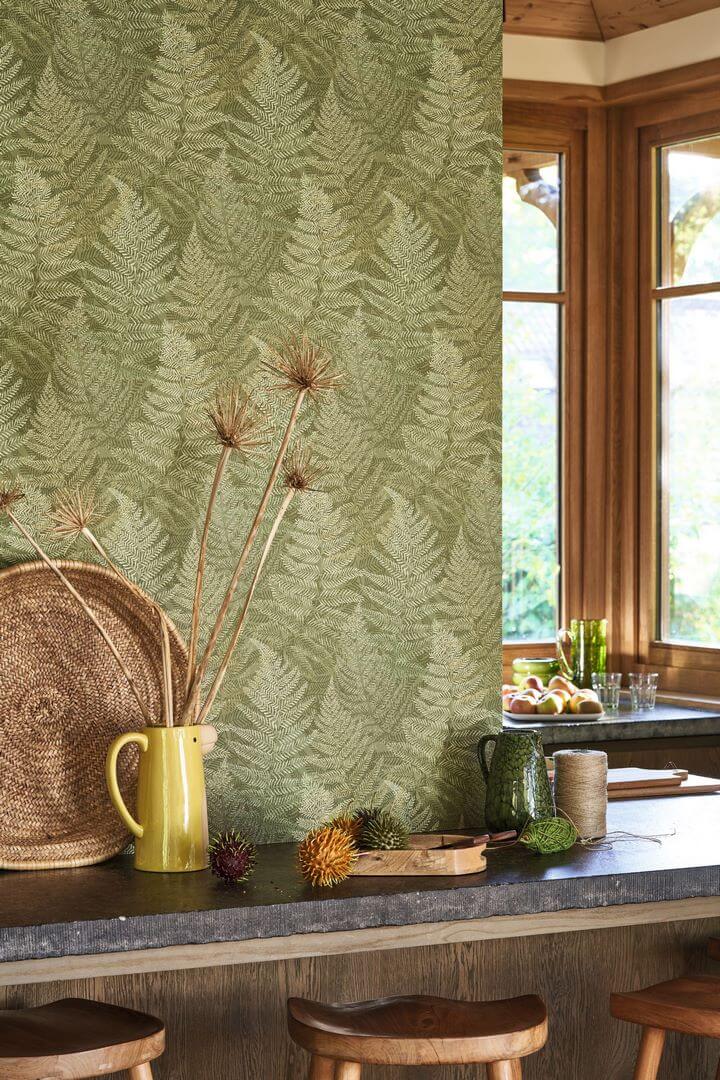 Tapeta liście paproci Casadeco CALF 88810101 Yosemite California