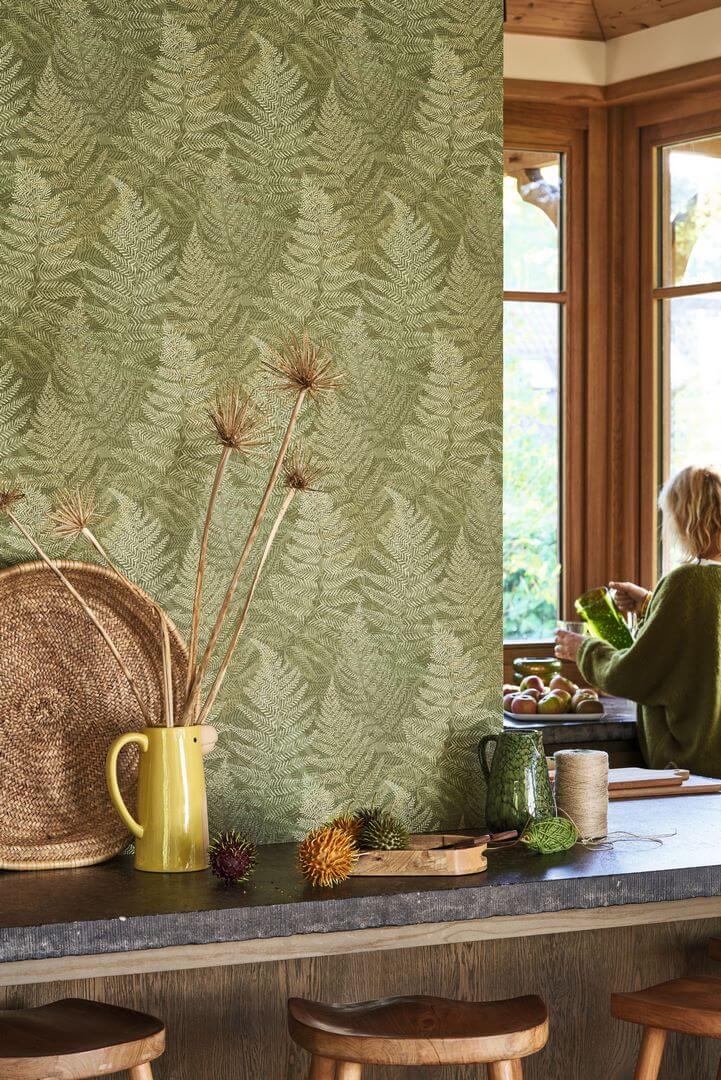 Tapeta liście paproci Casadeco CALF 88811717 Yosemite California