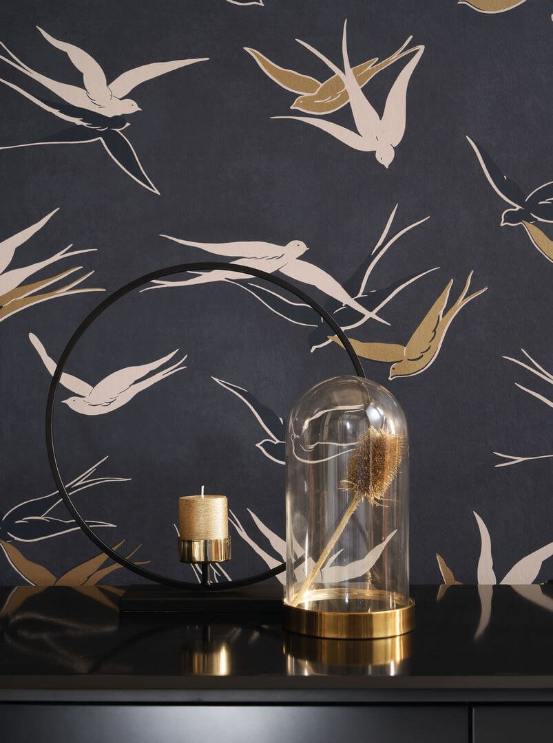 Tapeta jaskółki Casadeco TWNT 88639595 Swallow Twenties