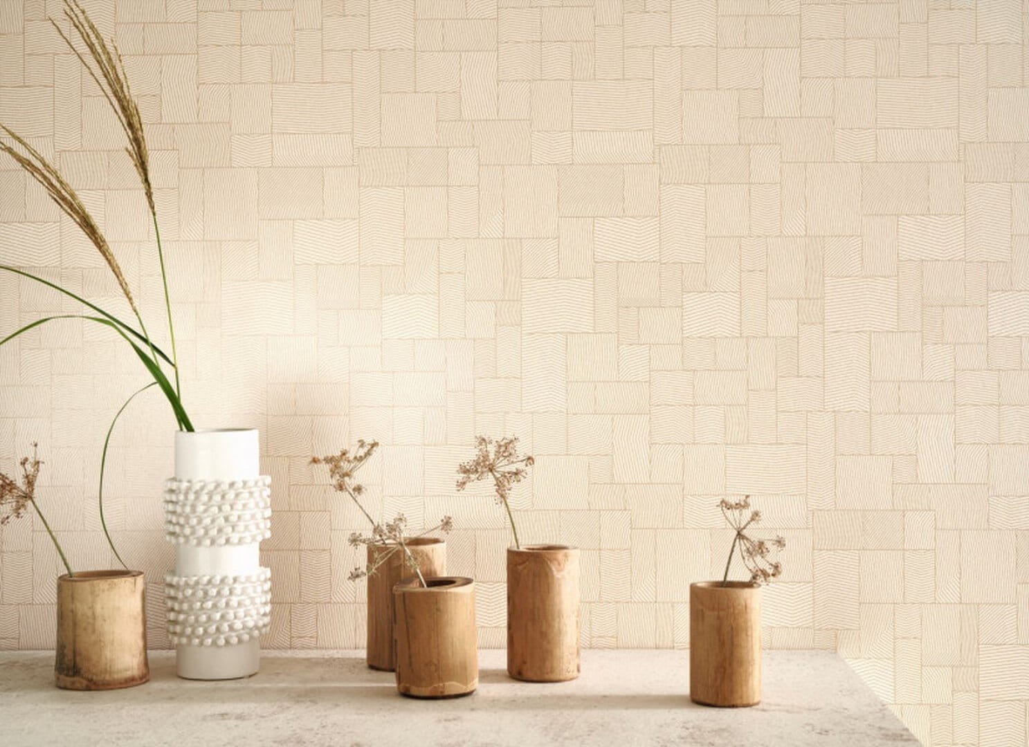 Tapeta geometryczna w linie Casadeco KYTO 88761433 Kensai Kyoto