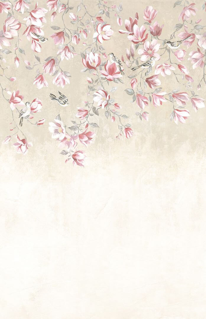 Mural kwiaty magnolii Casadeco KYTO 88794102 Hana Kyoto