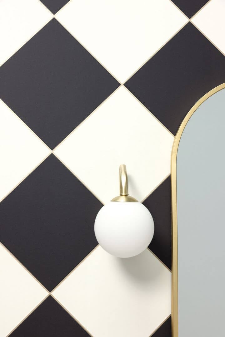 Tapeta romby biało-czarne Caselio MLGT 104250964 Checkmate Moonlight II