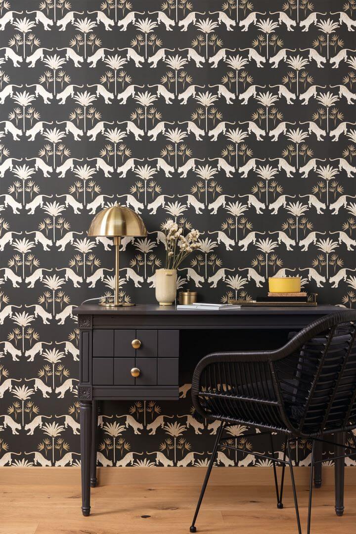 Tapeta lamparty i palmy Caselio MLGT 104279237 Magnifico Moonlight II