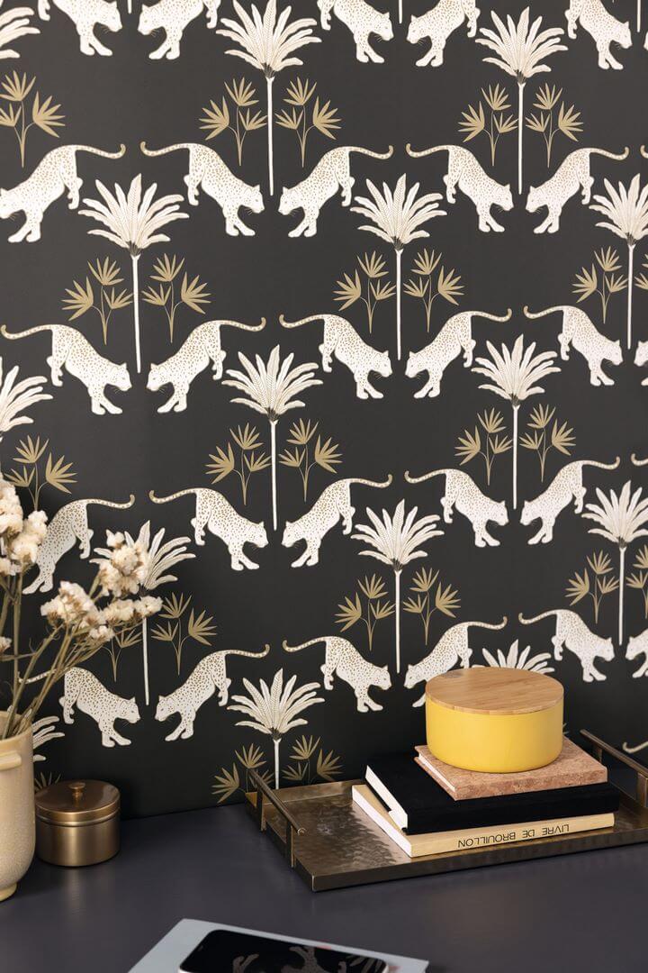 Tapeta lamparty i palmy Caselio MLGT 104279237 Magnifico Moonlight II