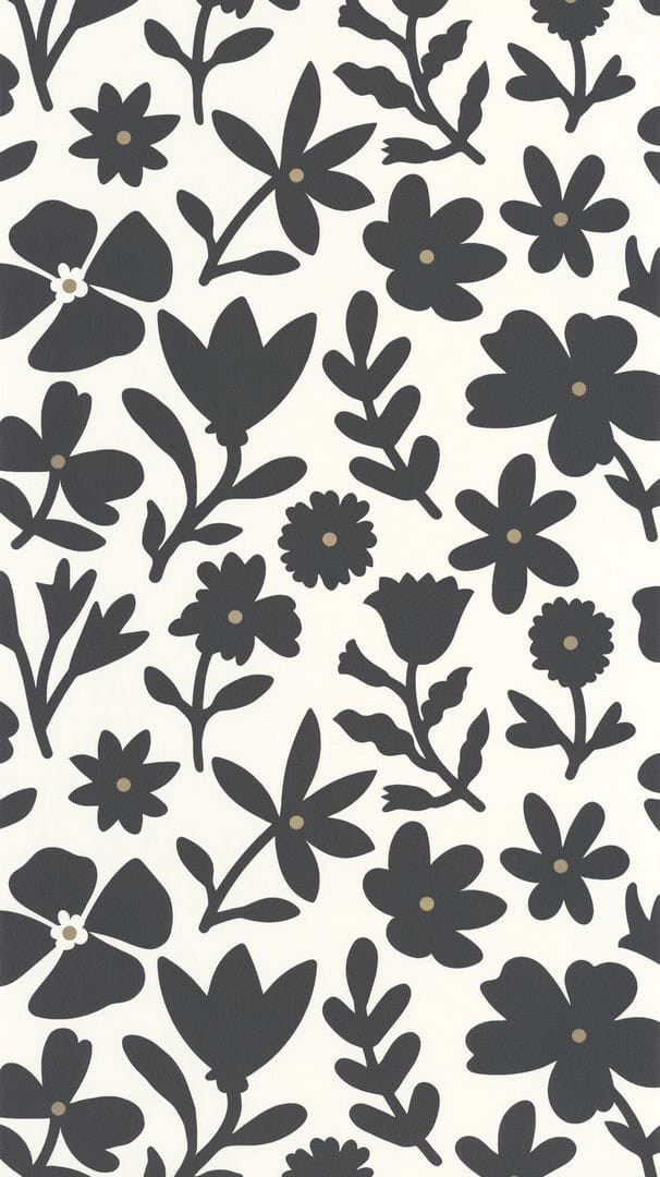 Tapeta kwiaty retro Caselio MLGT 104340914 Floralie Moonlight II