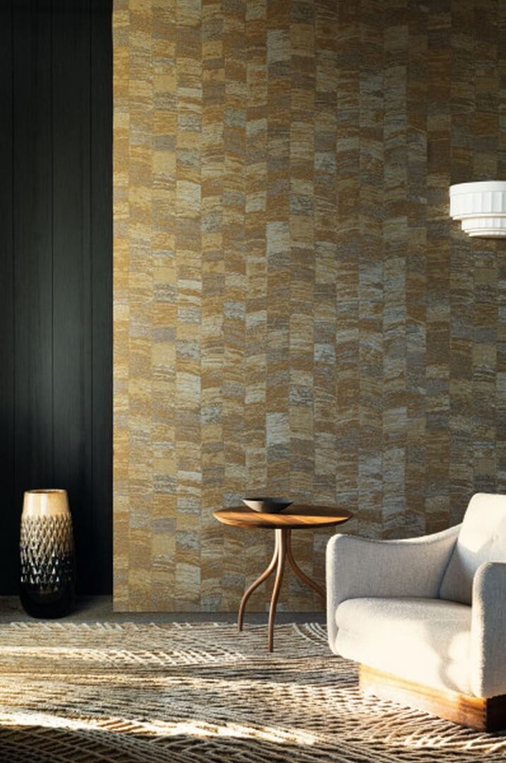 Tapeta tekstylna geometryczna Casamance 71120103 Pueblos Jasper