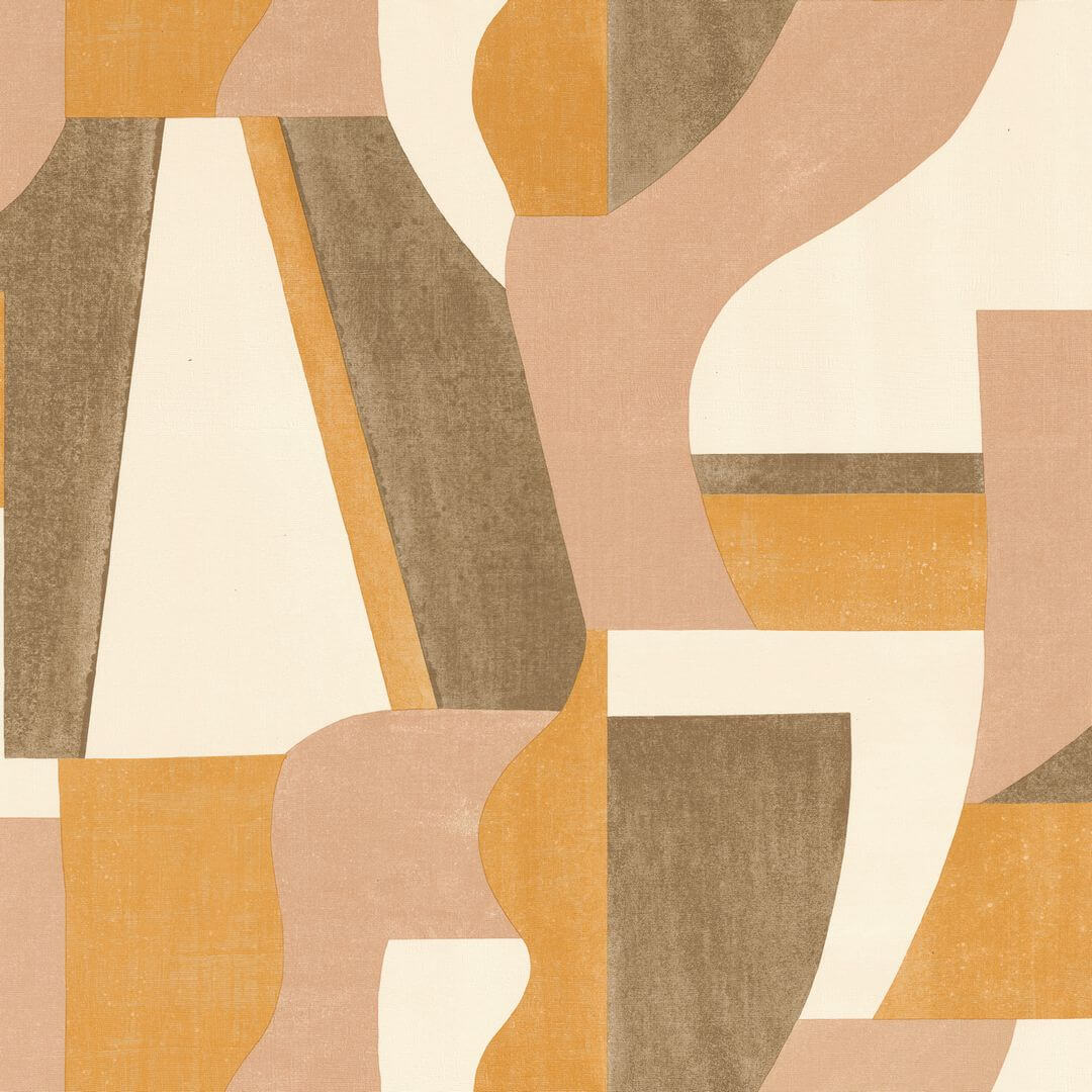 Tapeta geometryczna retro Casamance 76001834 Gino Mouvements