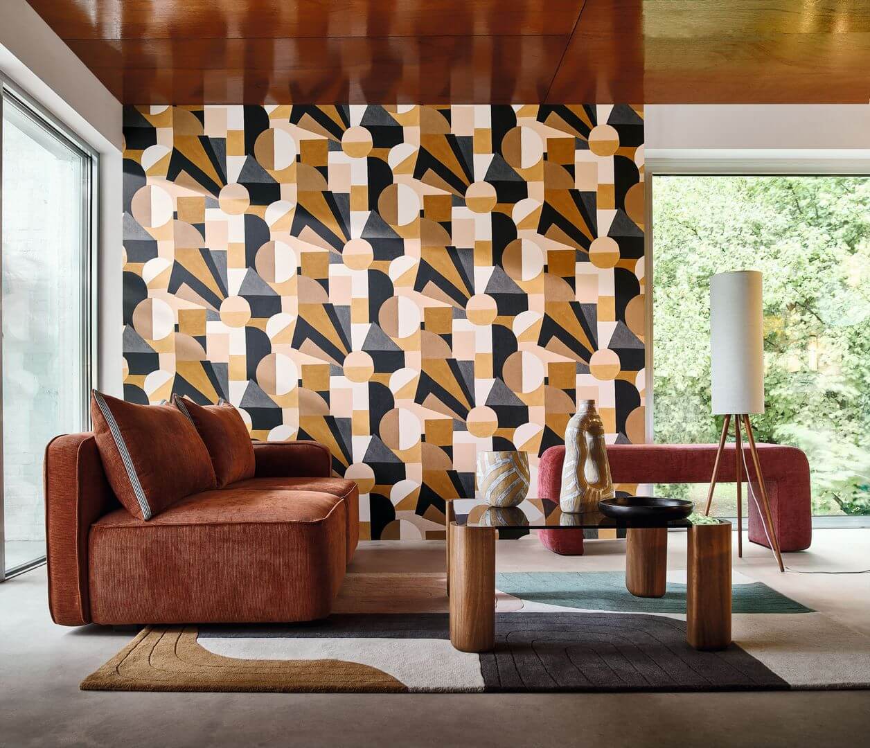 Tapeta geometryczna Casamance 76011018 Sonia Mouvements