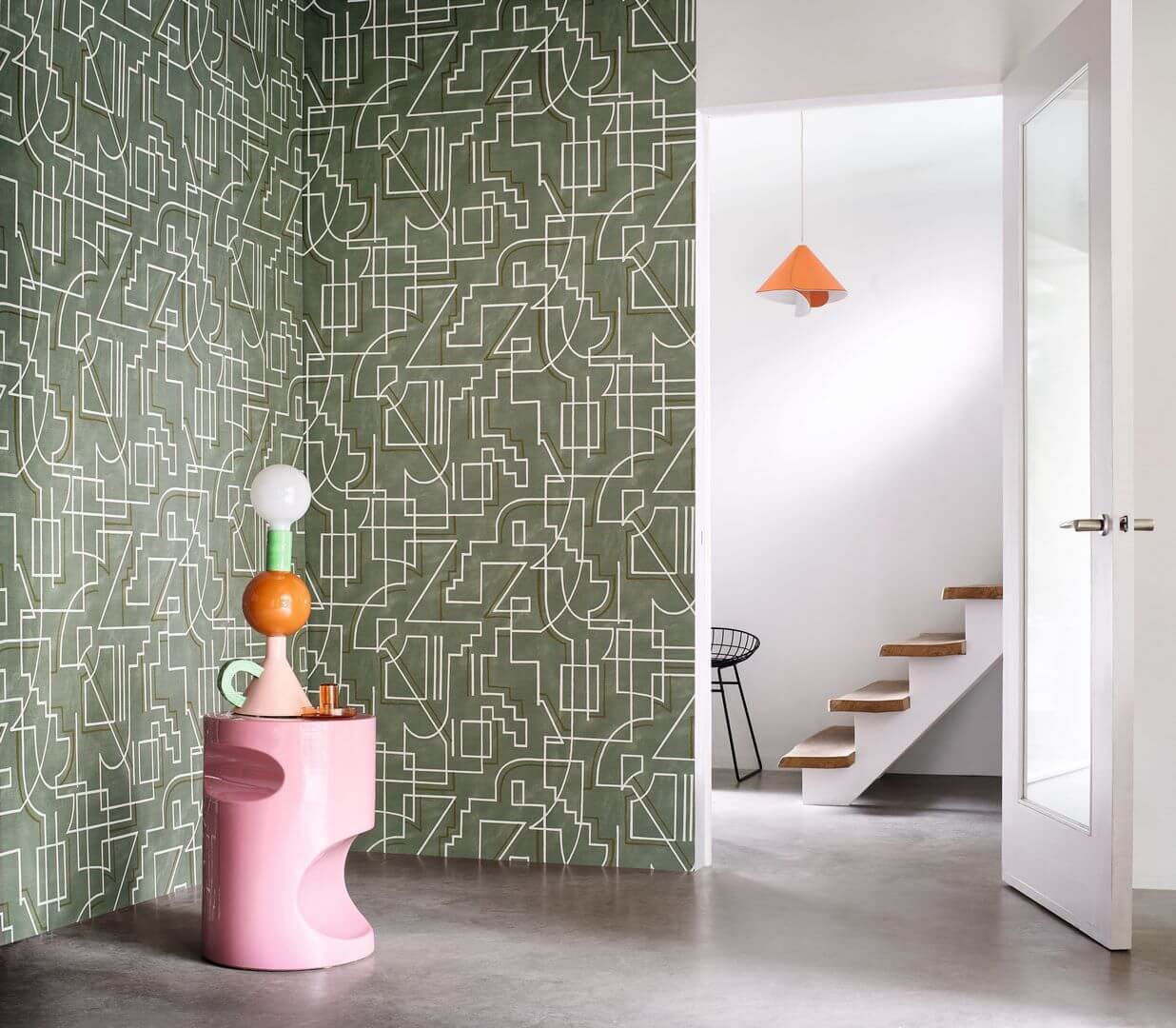 Tapeta linie geometryczna Casamance 76021528 Alexander Mouvements