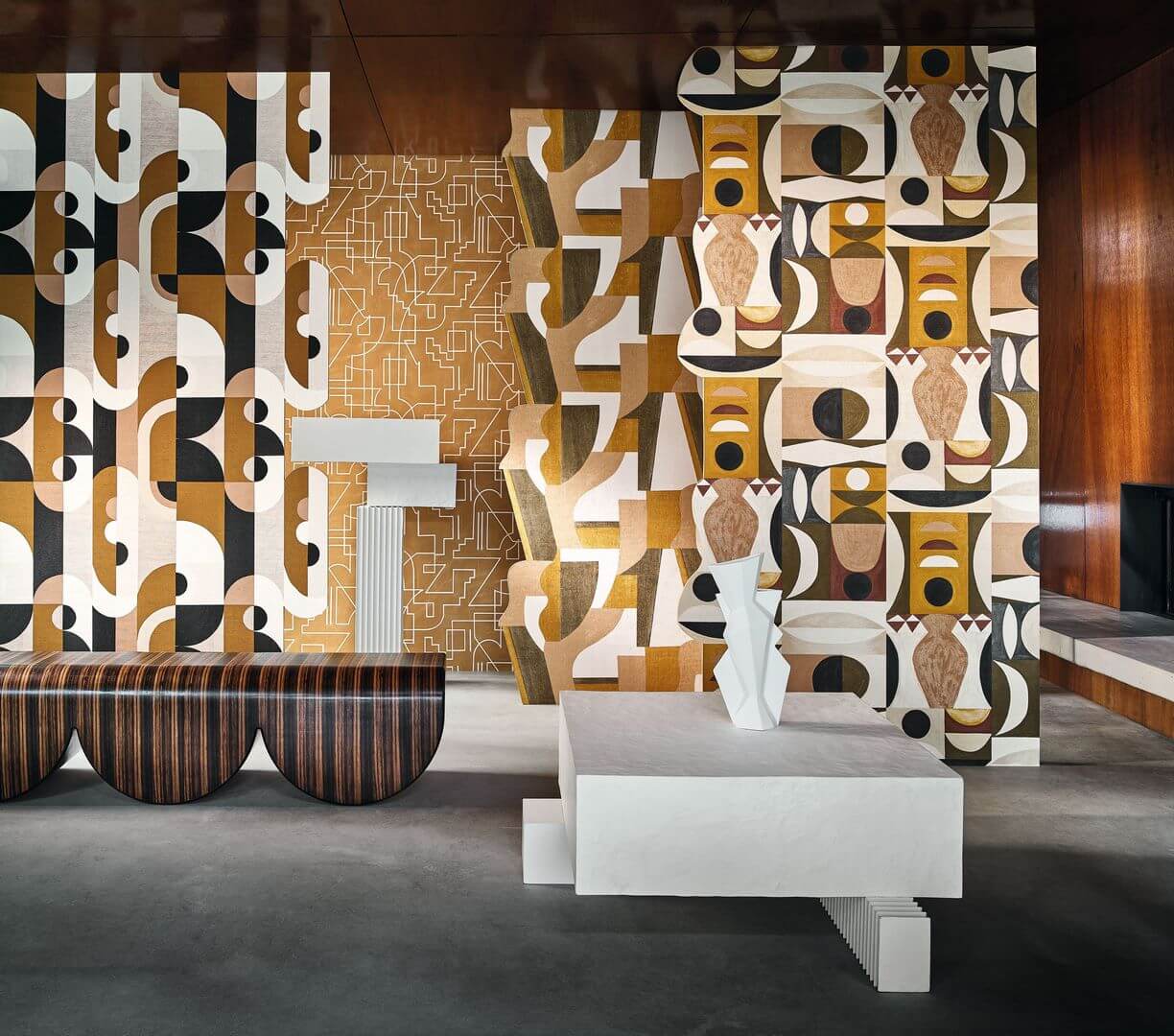 Tapeta linie geometryczna Casamance 76021732 Alexander Mouvements