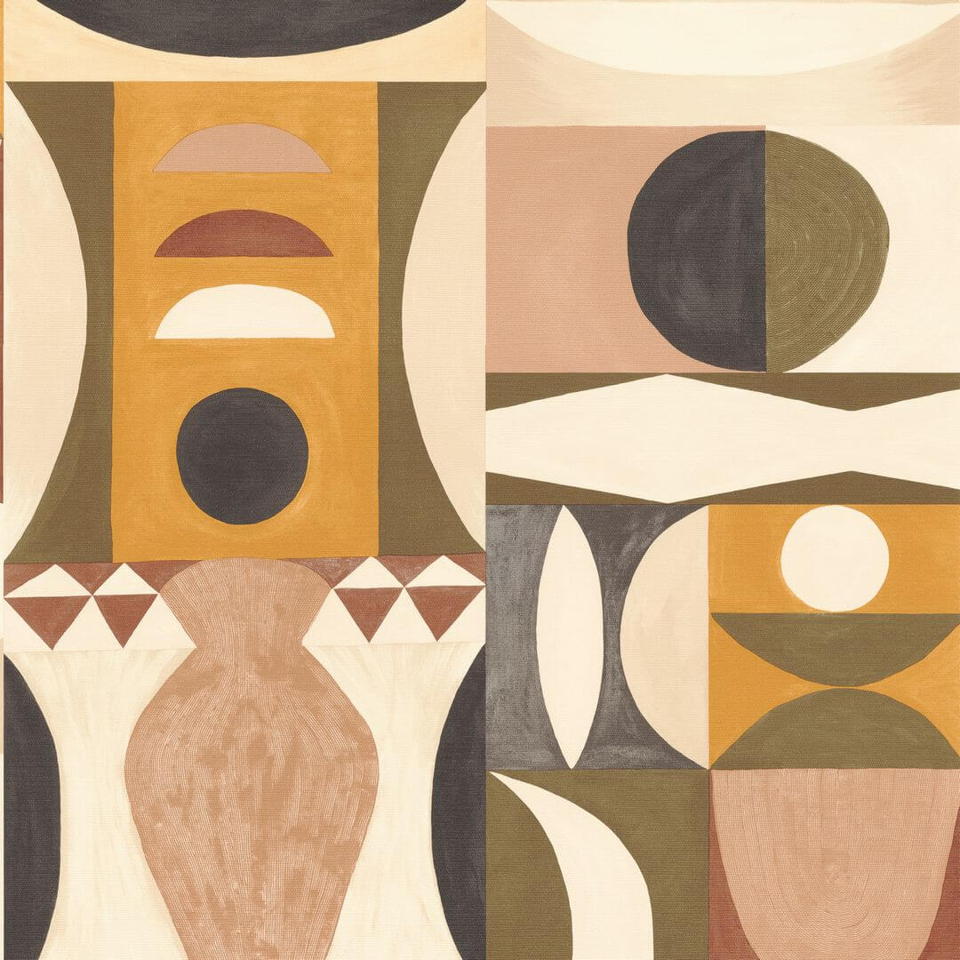 Tapeta abstrakcyjna geometryczna Casamance 76032446 Auguste Mouvements