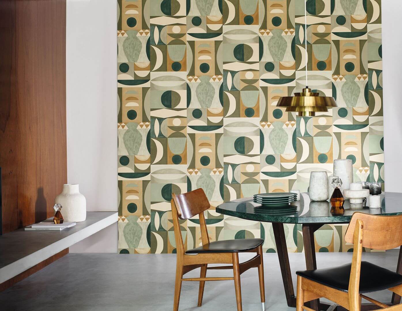Tapeta abstrakcyjna geometryczna Casamance 76032650 Auguste Mouvements