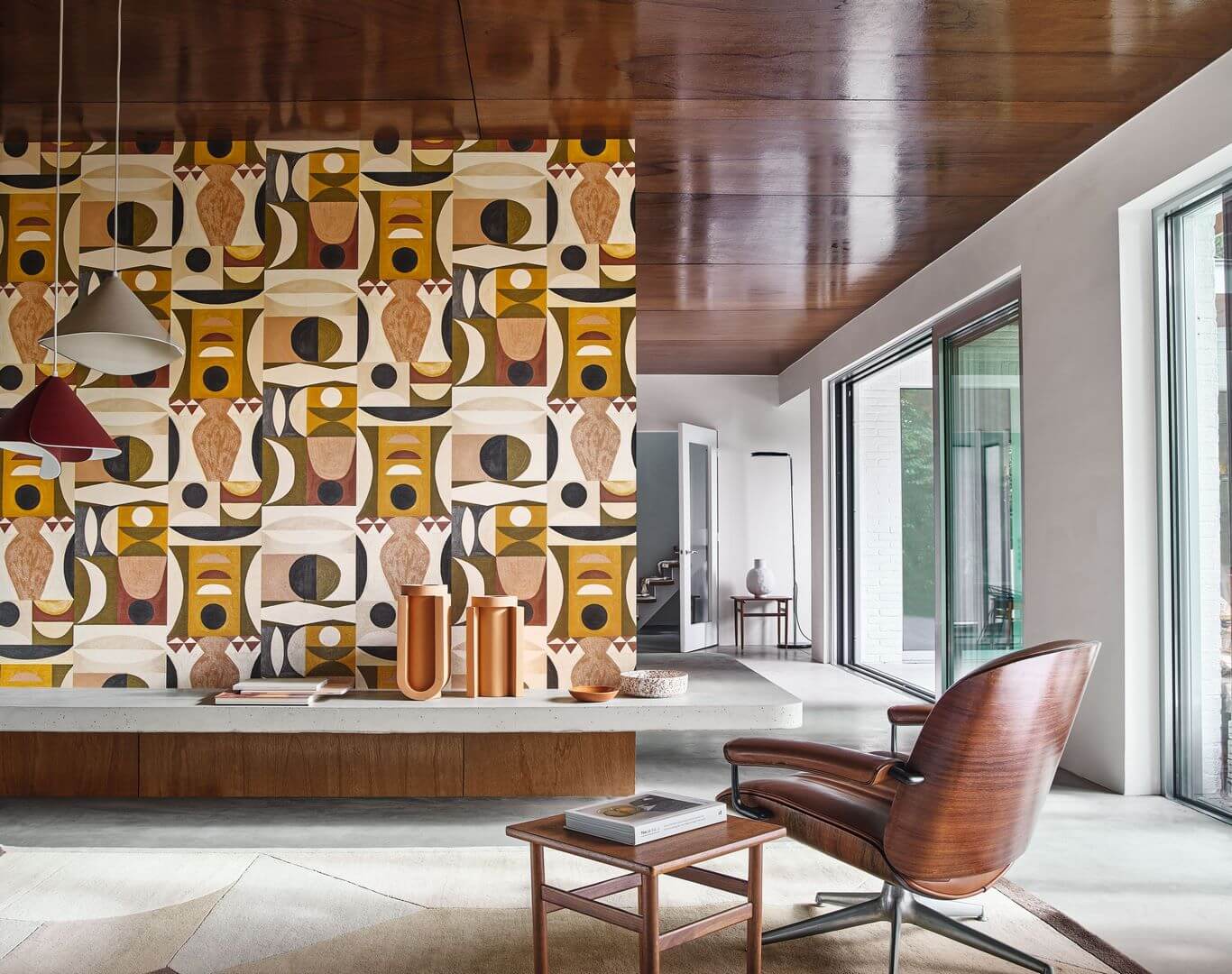 Tapeta abstrakcyjna geometryczna Casamance 76032752 Auguste Mouvements